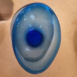 Mid-Century Blue Vintage Selandia Bowl by Per Lutken Holmegaard